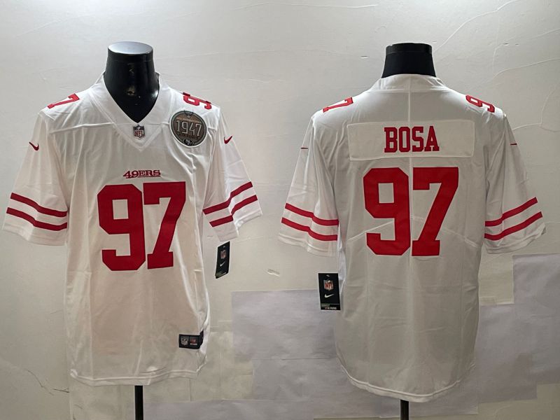 Men San Francisco 49ers #97 Bosa White Second generation 2024 Nike Limited NFL Jersey style 2->san francisco 49ers->NFL Jersey